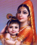 Sri Krishnar with mother Yasodha