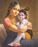 Sri Krishnar with mother Yasodha