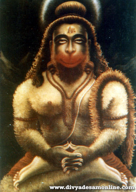 Hanuman in Dhyanam Position