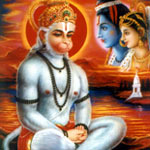 Hanuman performing Dhyanam