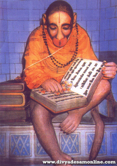 Hanuman reading Grantham