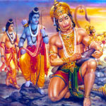 Hanuman writing Sri Rama Nama