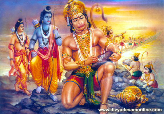 Hanuman writing Sri Rama Nama