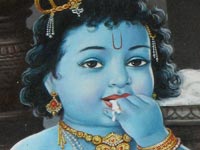 Sri Krishnar eating butter